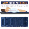 AKSOUL Isomatte Selbstaufblasend Luftmatratze Camping: Ultraleicht Outdoor 12CM Dick Verdickte Groß Zelt Aufblasbare Matratze
