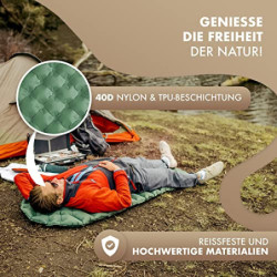 NATURBUMMLER ® Camping Isomatte Outdoor 195x56cm [sehr kompakt & leicht] inkl. Co2-Neutralität – in Sekunden aufgepumpt – Iso