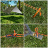 RYACO Tarp 3x3 m Wasserdicht Zeltplane Ultraleicht mit ösen + 6 Erdnägel + 6 Seilen, Anti-UV Schnee Regen Schutz Leicht Kompa