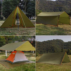 FREE SOLDIER Tarp Wasserdicht 3x3,2m Tarp Ultraleicht Zeltplanen UV Schutz Camping Sonnensegel Zelt Freien Multifunktionales 