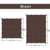 KALINCO Zeltplane Tarp für Camping Hängematte Regenschutz Multifunktionales UV Schutz Sonnensegel Zelt  Braun 3X3M 