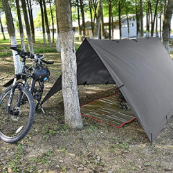KALINCO Zeltplane Tarp für Camping Hängematte Regenschutz Multifunktionales UV Schutz Sonnensegel Zelt  Braun 3X3M 