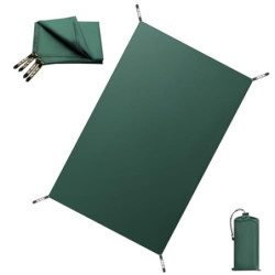 VOSOIR Zeltplane wasserdichte, Ultraleicht Tragbar Camping Zelt Tarp, Zeltunterlage mit 12 Metall-Ösen&Tragetasche, Reißfest,