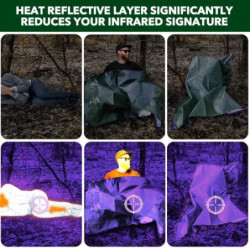E EASTSTORM 210×150cm Verdickter Notfalldecke Schlafsack Survival Biwaksack Rettungsdecken Plane Wasserdicht Thermodecke Tarp