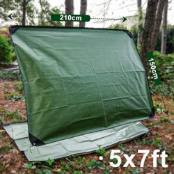 E EASTSTORM 210×150cm Verdickter Notfalldecke Schlafsack Survival Biwaksack Rettungsdecken Plane Wasserdicht Thermodecke Tarp