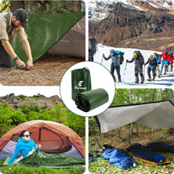 E EASTSTORM 210×150cm Verdickter Notfalldecke Schlafsack Survival Biwaksack Rettungsdecken Plane Wasserdicht Thermodecke Tarp