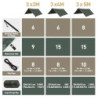 VOSOIR Tarp 3x3M Wasserdicht, Ultraleicht Camping Zeltplane, mit 9 Öse+6 Aluminiumstifte+8 Nylonseile, Anti-UV Schnee Regen S
