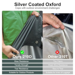 MOSSNDAR Tarp 3x3 Wasserdicht, Sonnensegel Zeltplane Wasserdicht mit ösen PU 3000mm, UV 50+ Camping Tarp Ultraleicht für Häng