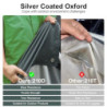 MOSSNDAR Tarp 3x3 Wasserdicht, Sonnensegel Zeltplane Wasserdicht mit ösen PU 3000mm, UV 50+ Camping Tarp Ultraleicht für Häng