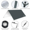 MOSSNDAR Tarp 3x3 Wasserdicht, Sonnensegel Zeltplane Wasserdicht mit ösen PU 3000mm, UV 50+ Camping Tarp Ultraleicht für Häng