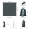 MOSSNDAR Tarp 3x3 Wasserdicht, Sonnensegel Zeltplane Wasserdicht mit ösen PU 3000mm, UV 50+ Camping Tarp Ultraleicht für Häng