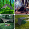 MOSSNDAR Tarp 3x3 Wasserdicht, Sonnensegel Zeltplane Wasserdicht mit ösen PU 3000mm, UV 50+ Camping Tarp Ultraleicht für Häng