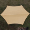 4,5x4,5m Großes Camping Tarp Zelt Ultraleicht Wasserdicht Multifunktional Awning Hexagon Tarpaulin Shelter für Auto Bushcraft