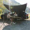 qeedo Motor Tarp Car Sonnensegel, Auto-Vordach mit UV80-Schutz, wasserdicht & lichtundurchlässig, einfache Saugnapf-Montage, 