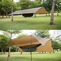OneTigris Wasserdicht Leichte Ripstop Tarp/Sonnensegel für Camping Wandern 3 × 3m Kompakt Vielseitig Durable Backpacking Pers