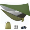 OTraki Hängematte Outdoor mit Tarp Moskitonetz 290cm x 140cm Ultraleicht Wasserdicht Camping Hammock Hängematten mit Insekten