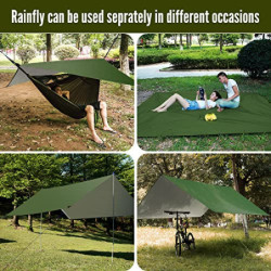 OTraki Hängematte Outdoor mit Tarp Moskitonetz 290cm x 140cm Ultraleicht Wasserdicht Camping Hammock Hängematten mit Insekten
