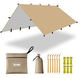Ultraleicht Tarp 4x4 Wasserdicht Zeltplane Wasserdicht mit ösen Multifunktionales Schutz Sonnensegel für Hängematte,Wandern P