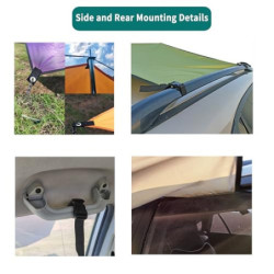 Auto Vorzelt Heckklappe 300 * 200cm,Kamanan Wasserabweisendes Sonnensegel,wasserdichte Auto-Campingzelt,Auto-Vordach,Heckklap