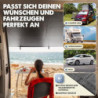 LAINFELD Vorzelt Auto | 2,2 x 2,5 m Sonnensegel mit 3 x Keder und 2 x Teleskopstange | Sonnensegel Camping Busvorzelt Markise