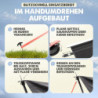 LAINFELD Vorzelt Auto | 2,2 x 2,5 m Sonnensegel mit 3 x Keder und 2 x Teleskopstange | Sonnensegel Camping Busvorzelt Markise