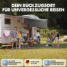 LAINFELD Vorzelt Auto | 2,2 x 2,5 m Sonnensegel mit 3 x Keder und 2 x Teleskopstange | Sonnensegel Camping Busvorzelt Markise