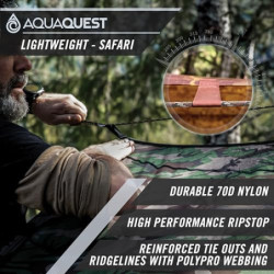 AquaQuest Safari wasserdichte Camping-Plane - Leichter Sonnenschutz oder Regenschutz - Wandern, Rucksackreisen & Hängematte, 