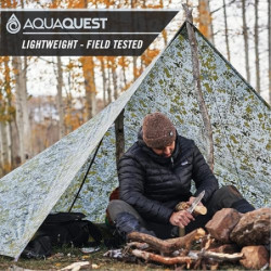 AquaQuest Safari wasserdichte Camping-Plane - Leichter Sonnenschutz oder Regenschutz - Wandern, Rucksackreisen & Hängematte, 