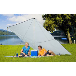 BERGER Ultraleicht Outdoor Tarp 2x3m UV+50 │ Camping Sonnensegel Wohnwagen, kleines Packmaß, Sonnenschutz für Strand Garten │