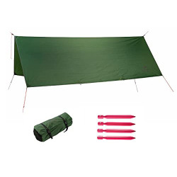 AMAZONAS Ultra-Light Traveller Tarp XXL Wetterschutz wasserdicht 400 x 300 cm 980g Packmaß 30,5 x 12cm in Grün
