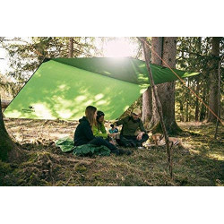 AMAZONAS Ultra-Light Traveller Tarp XXL Wetterschutz wasserdicht 400 x 300 cm 980g Packmaß 30,5 x 12cm in Grün