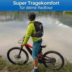 HiLo sports Radrucksack Allrounder 14 Liter - Fahrradrucksack mit Rücken Ventilationssystem - Wasserabweisender MTB Rucksack 