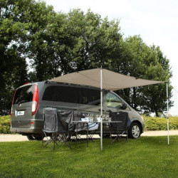 your GEAR Motorhome Cotton Tarp TC 260 x 240 Sonnensegel inkl. Aufstellstangen für Camping Bus, Van, Auto