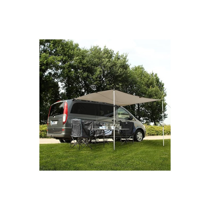 your GEAR Motorhome Cotton Tarp TC 260 x 240 Sonnensegel inkl. Aufstellstangen für Camping Bus, Van, Auto your GEAR Motorhome Cotton Tarp TC 260 x 240 Sonnensegel inkl. Aufstellstangen für Camping Bus, Van, Auto