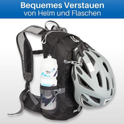 HiLo sports Radrucksack Allrounder 14 Liter - Fahrradrucksack mit Rücken Ventilationssystem - Wasserabweisender MTB Rucksack 