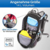 HiLo sports Radrucksack Allrounder 14 Liter - Fahrradrucksack mit Rücken Ventilationssystem - Wasserabweisender MTB Rucksack 
