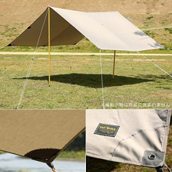 Tatonka Tarp 4 TC  285 x 400 cm  - Wasserdichtes Tarp aus Baumwollmischgewebe mit hervorragender UV-Stabilität, Ösen und Abps