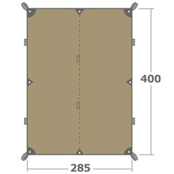 Tatonka Tarp 4 TC  285 x 400 cm  - Wasserdichtes Tarp aus Baumwollmischgewebe mit hervorragender UV-Stabilität, Ösen und Abps