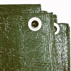 Abdeckplane 3 x 5m GRÜN Wasserdicht + 1x Bildmagnet! Gewebeplane mit Ösen Gartenplane Tarnplane Plane für Outdoor & Garten Ho