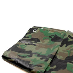 Camouflage 4x5m Abdeckplane Wasserdicht + 1x Bildmagnet! Gewebeplane mit Ösen Gartenplane Tarnplane Plane für Outdoor & Garte