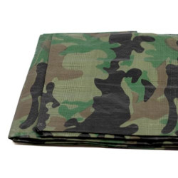 Camouflage 4x5m Abdeckplane Wasserdicht + 1x Bildmagnet! Gewebeplane mit Ösen Gartenplane Tarnplane Plane für Outdoor & Garte