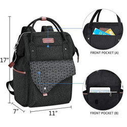 KROSER Rucksack Damen für Schule Laptop Rucksack 15,6 Zoll Schulrucksack Daypack wasserdichte für Universität/Reisen/Business