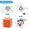 Awroutdoor Gas Campingkocher 3500W Faltbar, Gaskocher mit Piezozündung Winddicht, Gas Camping Kocher Klein Tragbar, Gasbrenne
