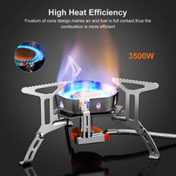 Awroutdoor Gas Campingkocher 3500W Faltbar, Gaskocher mit Piezozündung Winddicht, Gas Camping Kocher Klein Tragbar, Gasbrenne