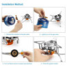 Awroutdoor Gas Campingkocher 3500W Faltbar, Gaskocher mit Piezozündung Winddicht, Gas Camping Kocher Klein Tragbar, Gasbrenne