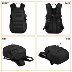 Selighting 12L/20L Mini Taktisch Wanderrucksack Molle Schultasche Rucksack Wasserabweisend Daypack Militärisch Schulrucksack 