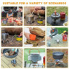 Adiwo Campingkocher 6800 W, Gaskocher mit Piezozündung und Tragebox Gas Camping Kocher Tragbar Gasbrenner Winddichter Camping