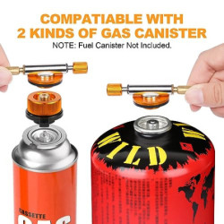 Adiwo Campingkocher 6800 W, Gaskocher mit Piezozündung und Tragebox Gas Camping Kocher Tragbar Gasbrenner Winddichter Camping