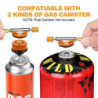 Adiwo Campingkocher 6800 W, Gaskocher mit Piezozündung und Tragebox Gas Camping Kocher Tragbar Gasbrenner Winddichter Camping