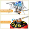Adiwo Campingkocher 6800 W, Gaskocher mit Piezozündung und Tragebox Gas Camping Kocher Tragbar Gasbrenner Winddichter Camping